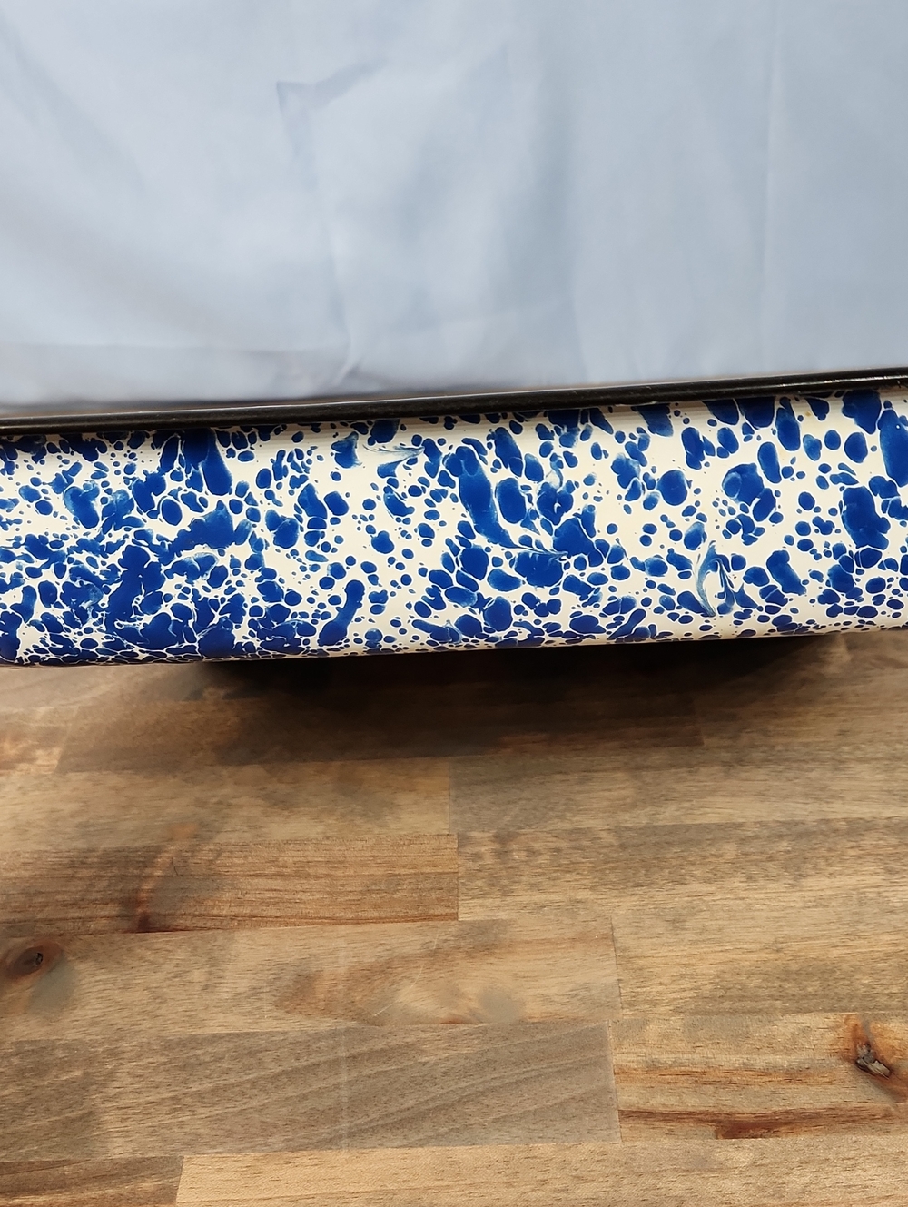 Vintage Blue & White Splatter Enamel Pan - Picture 5 of 10